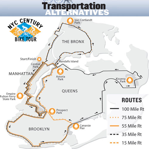 Transportation Alternatives' NYC Century Bike Tour