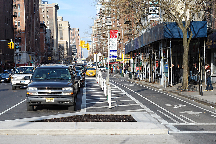 9th Avenue Physically Separated Bike Lane