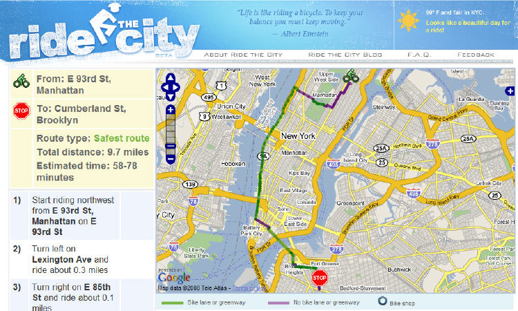 bedriegen Kind Aan het liegen Ride the City: Bicycle Routing for NYC | NYC Bike Maps