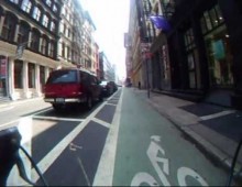 Video:  Ride on the Grand Street Bike Lane