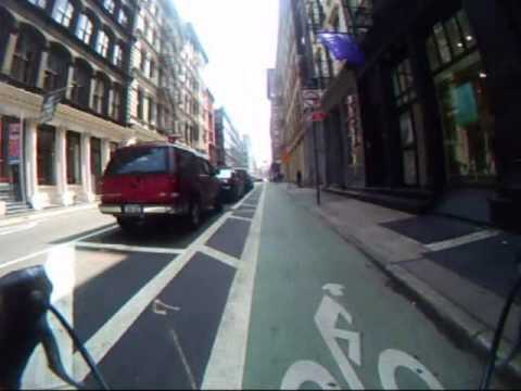 Video:  Ride on the Grand Street Bike Lane